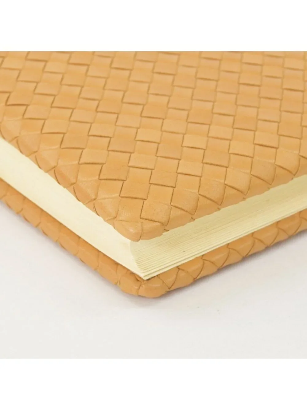 Bottega Veneta Vintage Notebook Intrecciato Leather Beige Brown Agenda